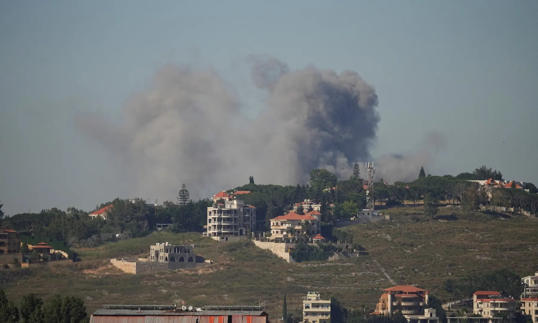Smoke billows from southern Lebanon following an Israeli strike, as seen from Nabatieh, southern Lebanon on June 5, 2026. &mdash; Reuters