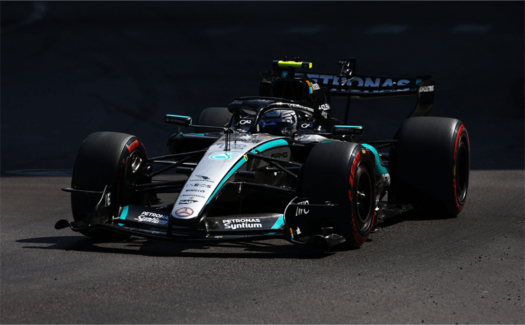 MERCEDES&rsquo; Italian driver Kimi Antonelli competes during the Formula 1 Monaco Grand Prix qualifying at the Monaco street circuit on Saturday.&mdash;Reuters