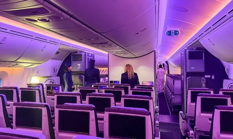 Hostesses stand inside a Boeing 787-9 Dreamliner aircraft of Saudi airline Riyadh Air at King Khalid International Airport in Riyadh on June 7, 2026. —AFP/File Hostesses stand inside a Boeing 787-9 Dreamliner aircraft of Saudi airline Riyadh Air at King Khalid International Airport in Riyadh on June 7, 2026. —AFP/File