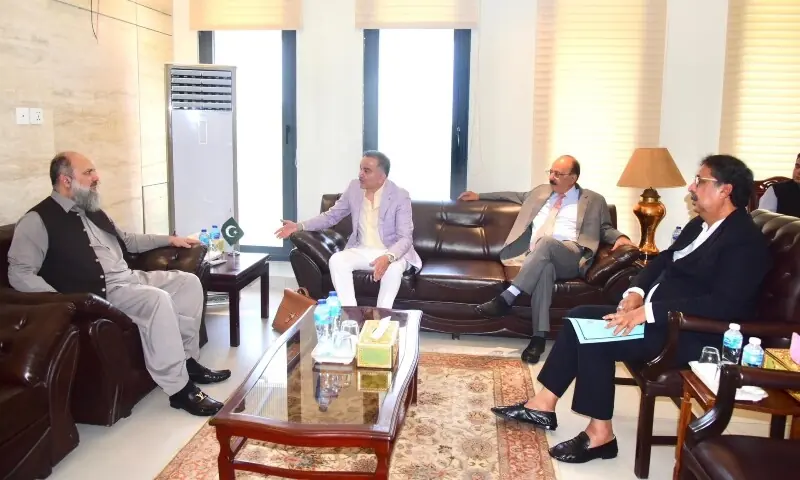 Commerce Minister Jam Kamal holds a meeting with a delegation led by SPEC Refinery Pvt Ltd Chairman Zafar Sheikh on June 9, 2026. — @jam_kamal /X Commerce Minister Jam Kamal holds a meeting with a delegation led by SPEC Refinery Pvt Ltd Chairman Zafar Sheikh on June 9, 2026. — @jam_kamal /X