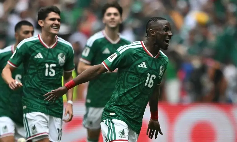 Mexico's Julian Quinones celebrates scoring his team's first goal during the 2026 World Cup Group A football match between Mexico and South Africa at the Estadio Azteca stadium in Mexico City on June 11, 2026. — AFP Mexico's Julian Quinones celebrates scoring his team's first goal during the 2026 World Cup Group A football match between Mexico and South Africa at the Estadio Azteca stadium in Mexico City on June 11, 2026. — AFP