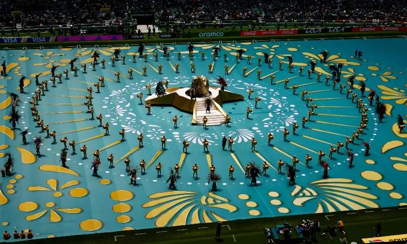 Artists perform during the opening ceremony ahead of the 2026 World Cup Group A football match between Mexico and South Africa at the Estadio Azteca stadium in Mexico City on June 11, 2026. — AFP