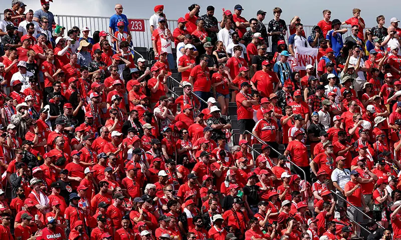 Canada fans watch the action in the stands during the FIFA World Cup 2026 Group B match between Canada and Bosnia and Herzegovina at Toronto Stadium on June 12, 2026 in Toronto, Ontario, Canada. — AFP