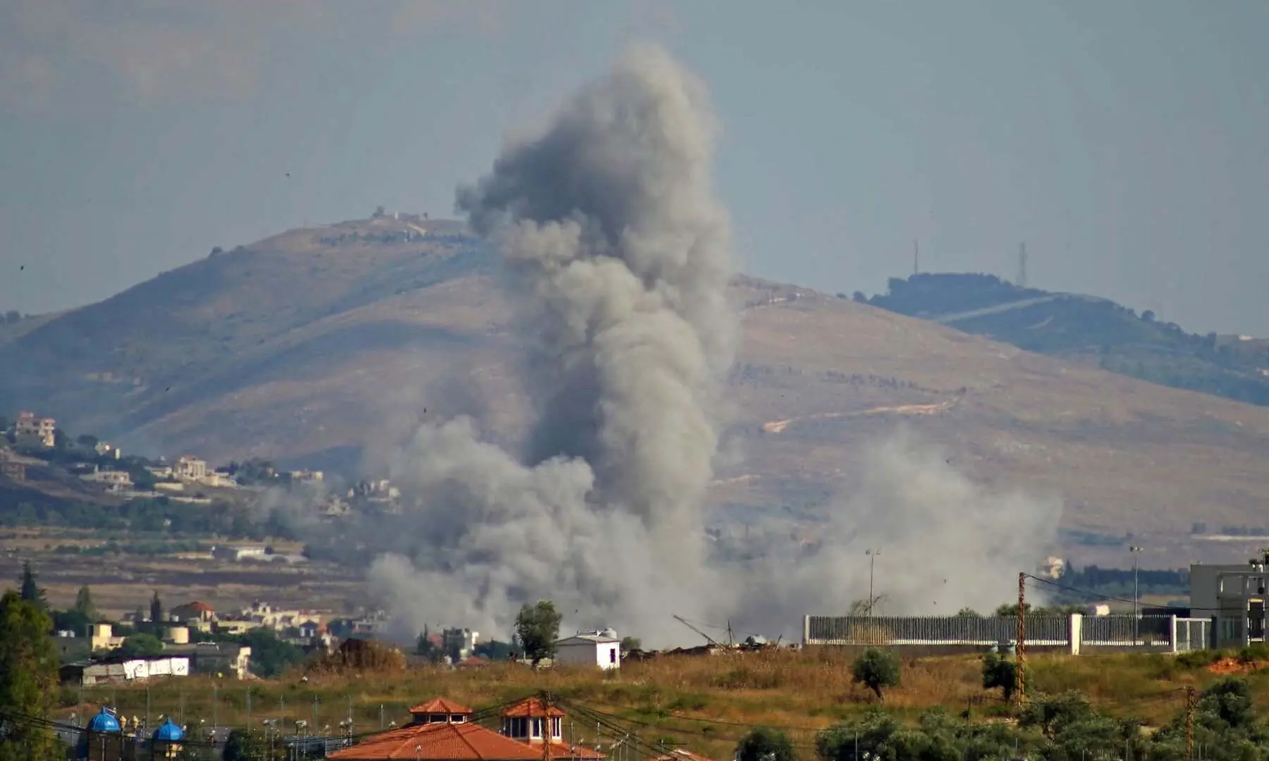 Smoke rises from the site of an Israeli airstrike which targeted the southern Lebanese village of Kfar Tibnit on June 13, 2026. &mdash; AFP