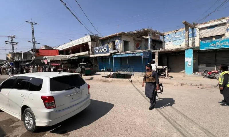 A view of security amid the imposition of Section 144 in Lower South Waziristan on June 15. &mdash; photo via AK Wazir