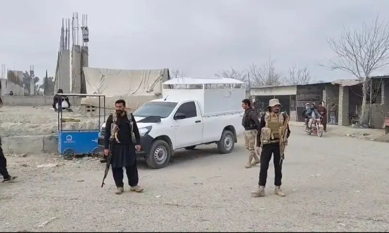 A view of security amid the imposition of Section 144 in Lower South Waziristan on June 15. &mdash; photo via AK Wazir