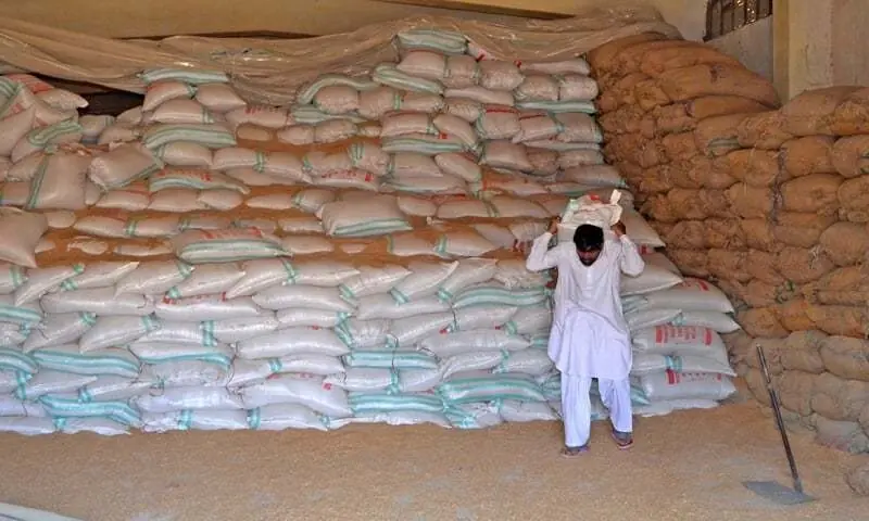 Worker carrying a wheat bag. —AFP/File Worker carrying a wheat bag. —AFP/File