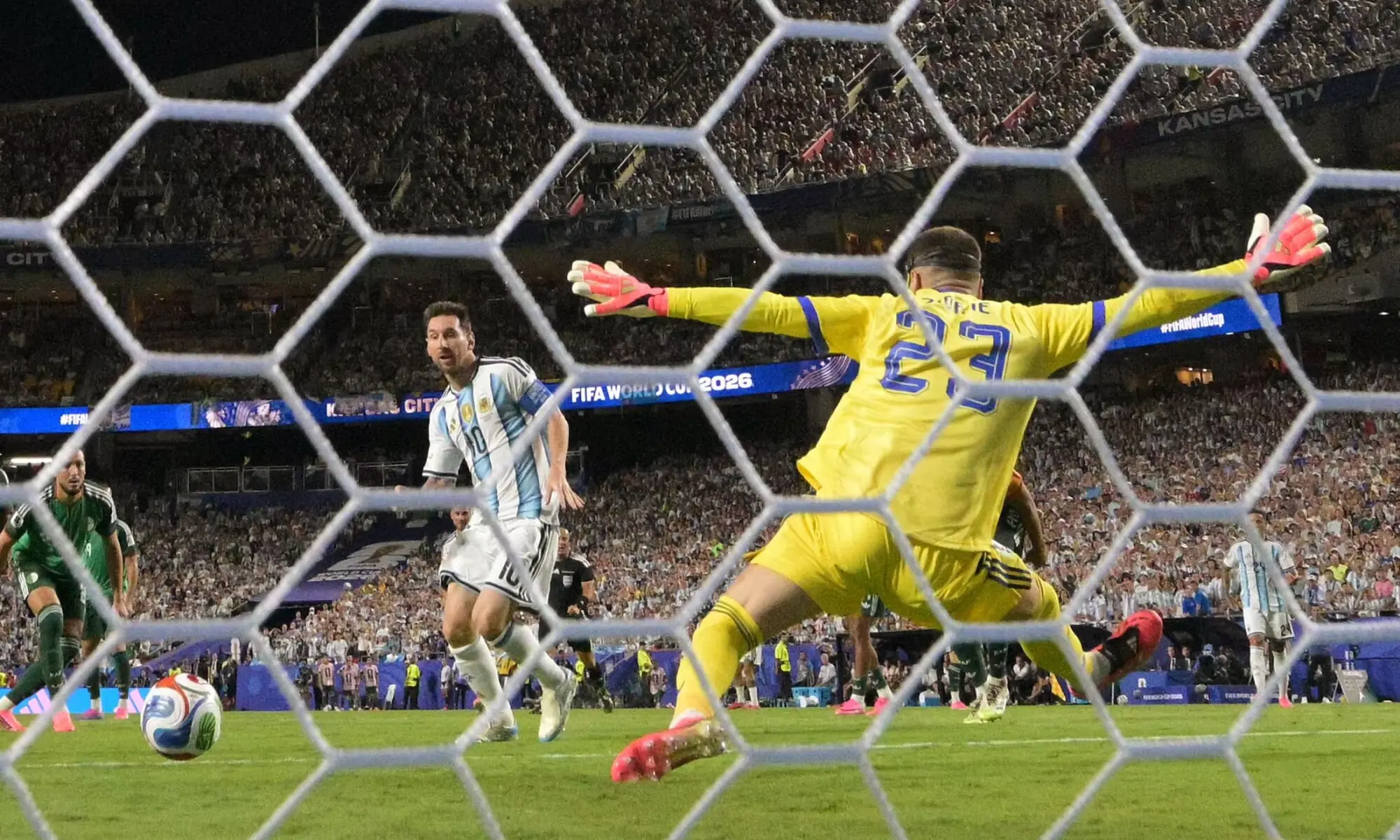 Argentina's forward #10 Lionel Messi shoots and scores his team's second goal during the 2026 World Cup Group J football match between Argentina and Algeria at the Kansas City Stadium in Kansas City on June 16, 2026. — AFP Argentina's forward #10 Lionel Messi shoots and scores his team's second goal during the 2026 World Cup Group J football match between Argentina and Algeria at the Kansas City Stadium in Kansas City on June 16, 2026. — AFP