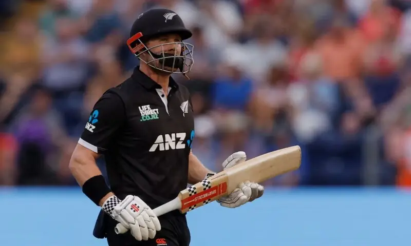 New Zealand's Henry Nicholls leaves the field after losing his wicket. — Reuters New Zealand's Henry Nicholls leaves the field after losing his wicket. — Reuters