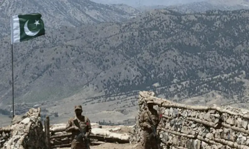Soldiers keep vigil from a post on top of a mountain in the North Waziristan district. — AFP/File Soldiers keep vigil from a post on top of a mountain in the North Waziristan district. — AFP/File