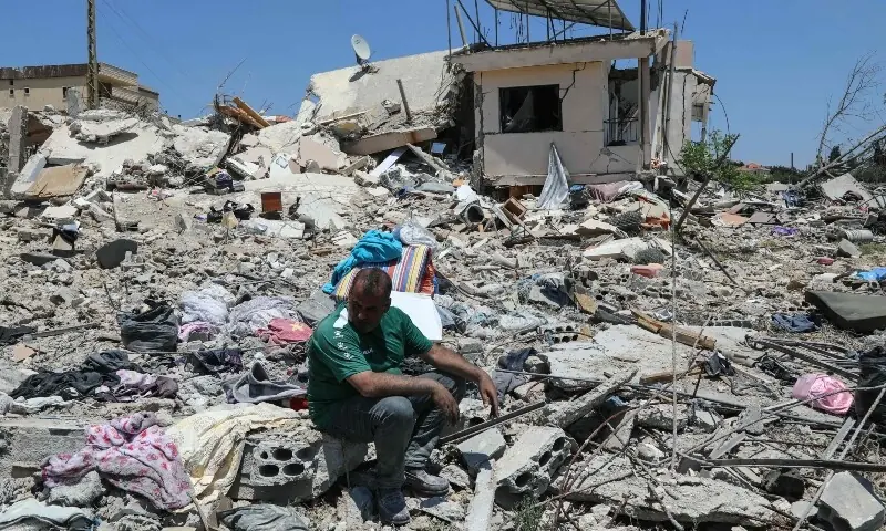  Residents search through the rubble of their homes after returning to the southern village of Srifa on June 16, 2026. &mdash;AFP 