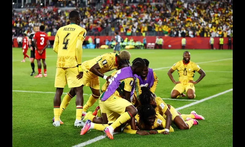 Ghana's Caleb Yirenkyi (bottom) celebrates with team-mates after scoring the stoppage-time winner against Panama during the 2026 FIFA World Cup Group L match at the Toronto Stadium in Toronto on June 18, 2026. —AFP Ghana's Caleb Yirenkyi (bottom) celebrates with team-mates after scoring the stoppage-time winner against Panama during the 2026 FIFA World Cup Group L match at the Toronto Stadium in Toronto on June 18, 2026. —AFP