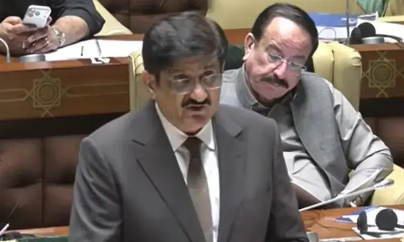 CM Murad Ali Shah presents the provincial budget. — Screengrab CM Murad Ali Shah presents the provincial budget. — Screengrab