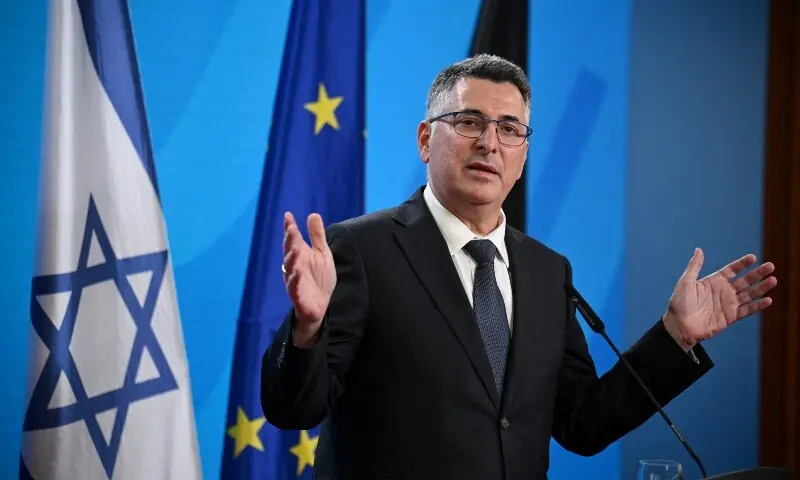Israeli Foreign Minister Gideon Saar holds a press conference with German Foreign Minister Johann Wadephul (not pictured) following their talks, in Berlin, Germany on May 5, 2026. —Reuters/File Israeli Foreign Minister Gideon Saar holds a press conference with German Foreign Minister Johann Wadephul (not pictured) following their talks, in Berlin, Germany on May 5, 2026. —Reuters/File