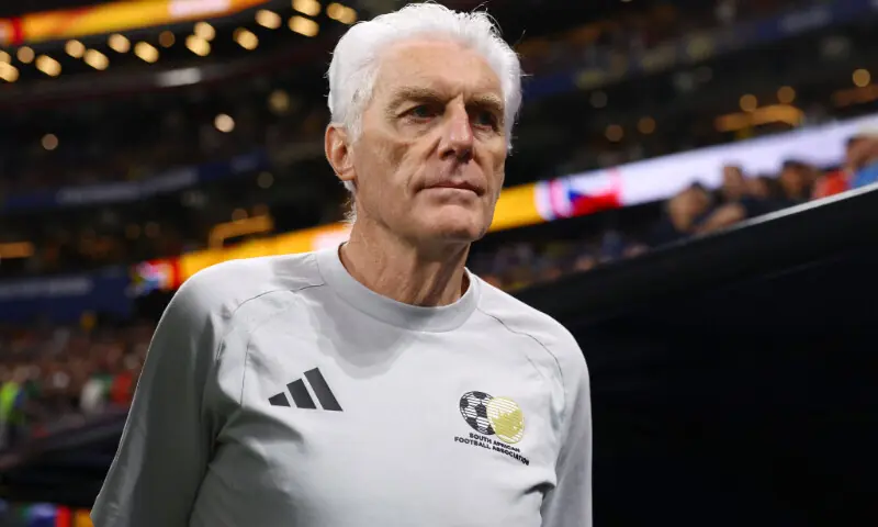 South Africa coach Hugo Broos before the 2026 FIFA World Cup match against Czechia at the Atlanta Stadium in Atlanta, Georgia on June 18, 2026.--Reuters