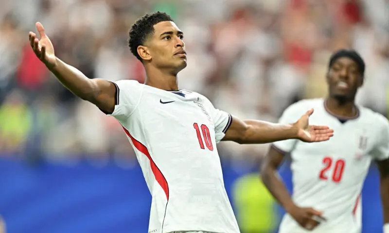 England's Jude Bellingham celebrates scoring their third goal during the 2026 FIFA World Cup Group 'L' match against Croatia at the Dallas Stadium in Arlington, Texas on June 18, 2026.--Reuters England's Jude Bellingham celebrates scoring their third goal during the 2026 FIFA World Cup Group 'L' match against Croatia at the Dallas Stadium in Arlington, Texas on June 18, 2026.--Reuters