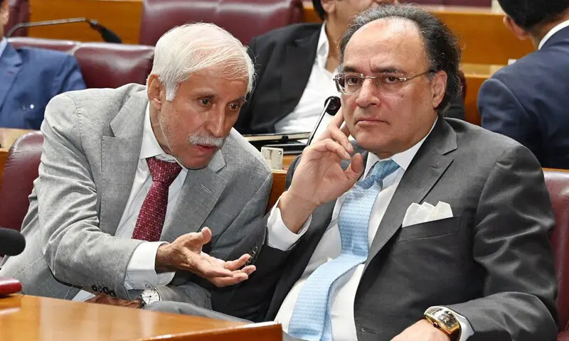 BOARD of Investment Chairman Qaiser Sheikh speaks to Finance Minister Muhammad Aurangzeb.—FB/NA of Pakistan BOARD of Investment Chairman Qaiser Sheikh speaks to Finance Minister Muhammad Aurangzeb.—FB/NA of Pakistan