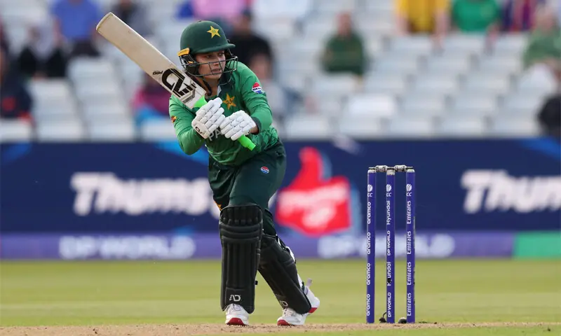 PAKISTAN captain Fatima Sana in action during the Women’s T20 World Cup match against South Africa at Edgbaston.—Courtesy ICC PAKISTAN captain Fatima Sana in action during the Women’s T20 World Cup match against South Africa at Edgbaston.—Courtesy ICC