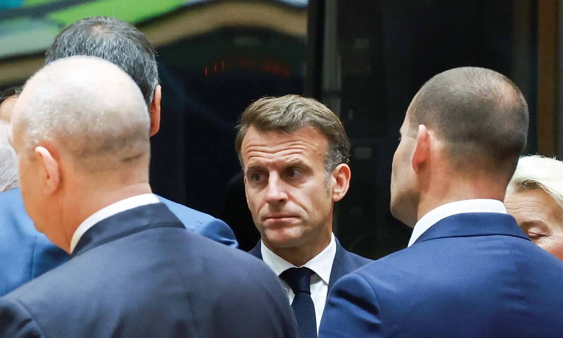 French President Emmanuel Macron looks on as he arrives to attend a European Union leaders&rsquo; summit in Brussels, Belgium on June 19, 2026. &mdash; Reuters