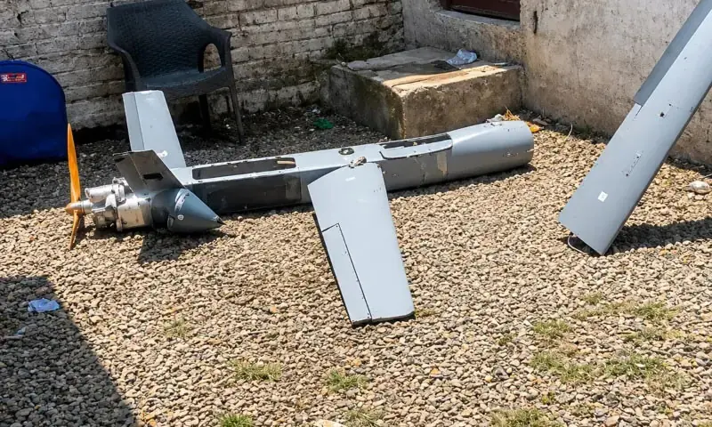 THE &lsquo;rudimentary drone&rsquo; downed in Khyber district. &mdash;X/FactCheckerMoIB