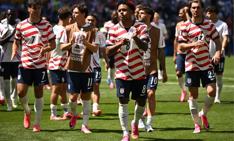 Weston McKennie of the US and team-mates applaud fans after the 2026 FIFA World Cup Group 'D' match against Australia at the Seattle Stadium in Seattle, Washington on June 19, 2026.--Reuters Weston McKennie of the US and team-mates applaud fans after the 2026 FIFA World Cup Group 'D' match against Australia at the Seattle Stadium in Seattle, Washington on June 19, 2026.--Reuters