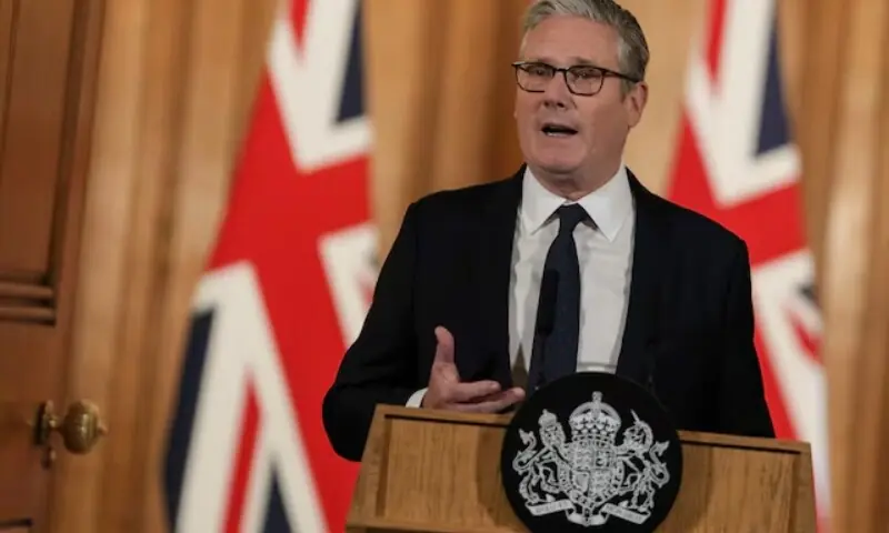 Britain's Prime Minister Keir Starmer attends a press conference at Downing Street in central London on June 15, 2026. &mdash;Reuters