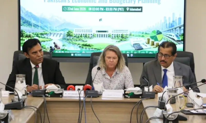 Danish Ambassador to Pakistan Maja Mortensen speaks at a parliamentary consultation on June 22, 2026. — APP Danish Ambassador to Pakistan Maja Mortensen speaks at a parliamentary consultation on June 22, 2026. — APP