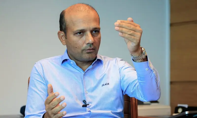 Khurram Aziz Khan, CEO of Karachi Gateway Terminal Limited (KGTL) and Karachi Gateway Terminal Multipurpose Limited (KGTML), speaks during a Reuters interview in Karachi on June 23, 2026. — Reuters