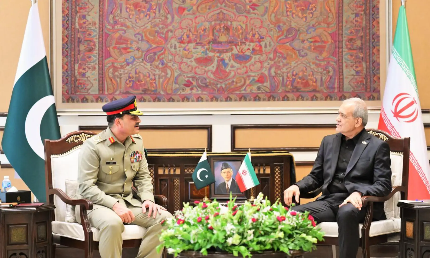 CDF and COAS Field Marshal Asim Munir calls on Iran President Masoud Pezeshkian in Islamabad on June 23, 2026. — ISPR CDF and COAS Field Marshal Asim Munir calls on Iran President Masoud Pezeshkian in Islamabad on June 23, 2026. — ISPR