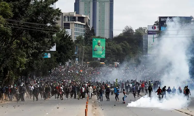 People attend a demonstration against Kenya’s proposed finance bill in Nairobi, Kenya on June 25, 2024. — Reuters