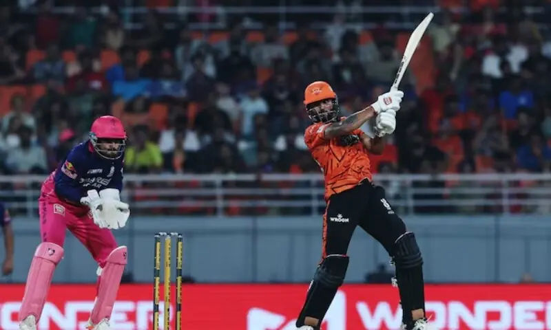Maharaja Yadavindra Singh International Cricket Stadium, New Chandigarh, India - May 27, 2026 Sunrisers Hyderabad's Nitish Kumar Reddy in action. —Reuters Maharaja Yadavindra Singh International Cricket Stadium, New Chandigarh, India - May 27, 2026 Sunrisers Hyderabad's Nitish Kumar Reddy in action. —Reuters