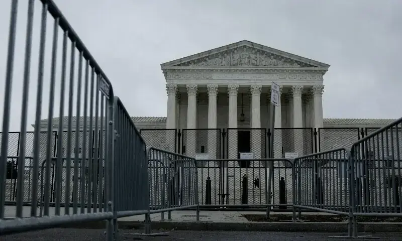 The US Supreme Court is seen through bicycle fencing in Washington, DC, US, June 23. — AFP/File The US Supreme Court is seen through bicycle fencing in Washington, DC, US, June 23. — AFP/File