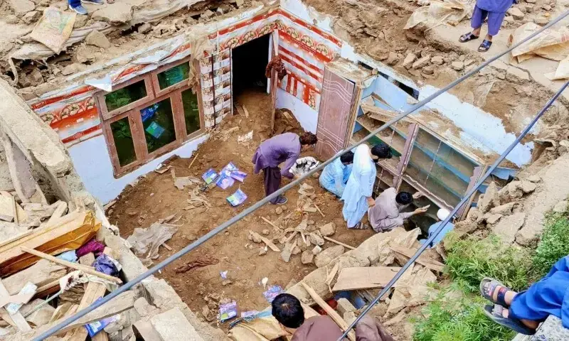 The roof of a mud house collapsed in Punjab on June 2, 2026. — Dawn/File The roof of a mud house collapsed in Punjab on June 2, 2026. — Dawn/File