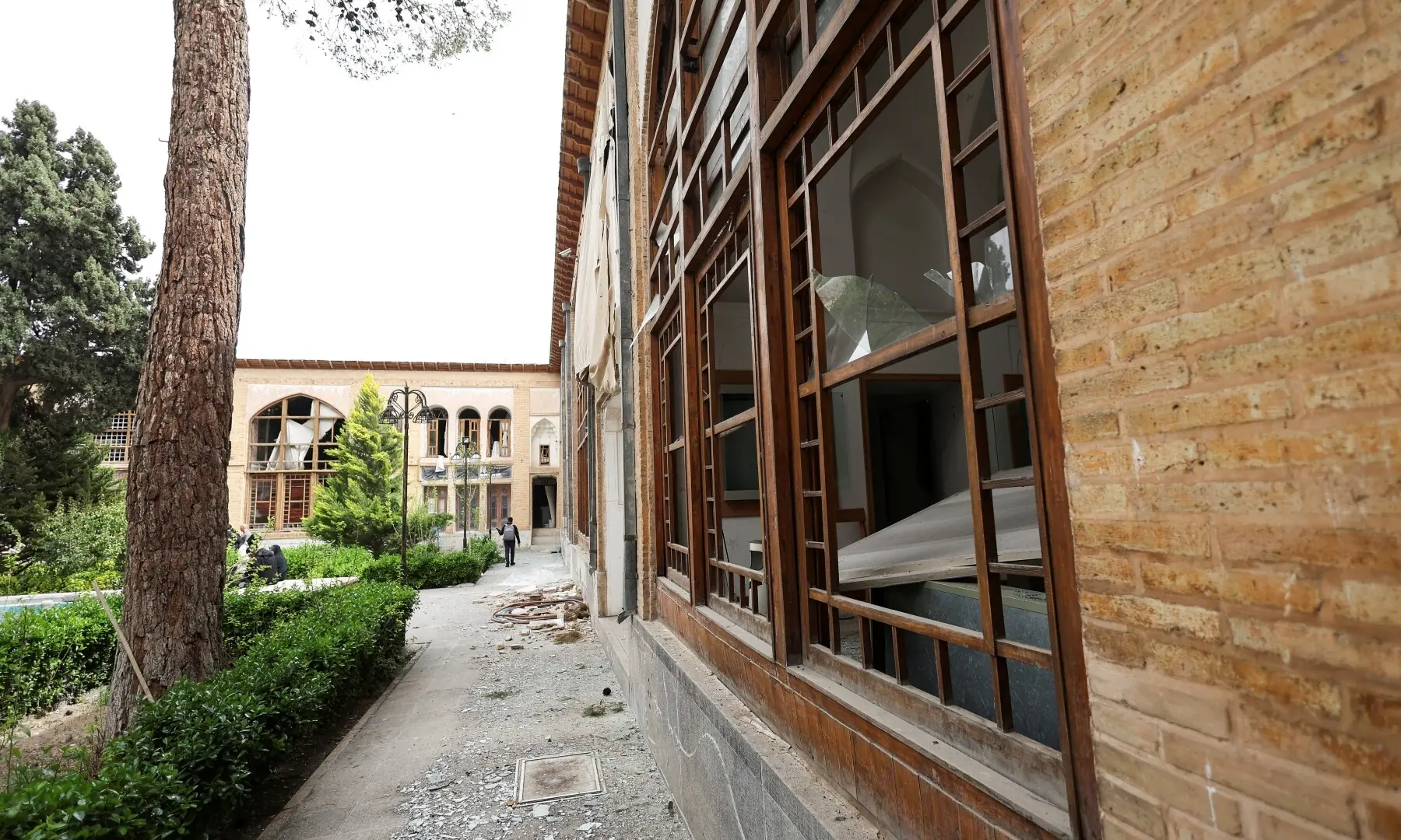 Broken windows at the Museum of Decorative Arts near Naqsh-e Jahan Square, a Unesco World Heritage site, amid the US-Israeli conflict with Iran, in Isfahan, Iran, pn March 23, 2026. &mdash; Reuters