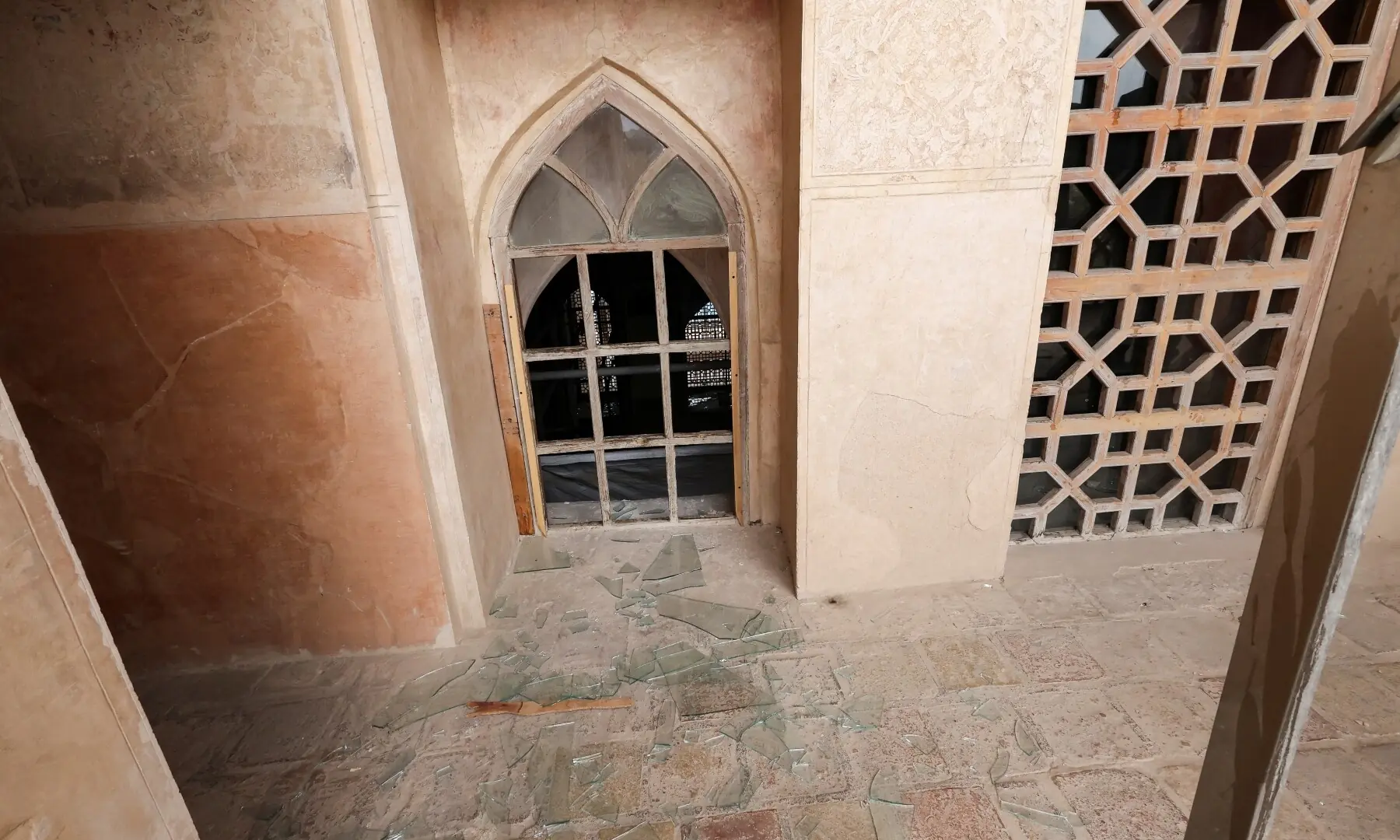 A view shows damage inside the Ali Qapu Palace near Naqsh-e Jahan Square, a Unesco World Heritage site, amid the US-Israeli conflict with Iran, in Isfahan, Iran, on March 23, 2026. &mdash; Reuters