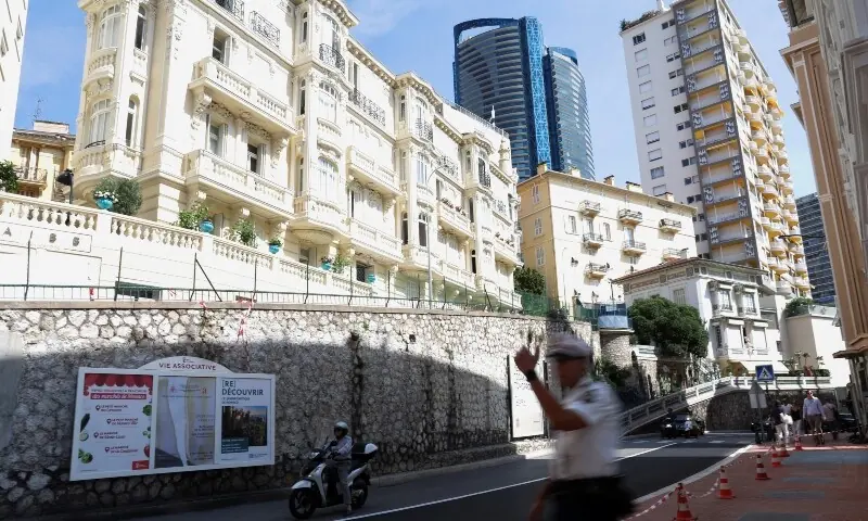 The residential building at the site of an explosion on Monday, in Monaco, on June 30, 2026. &mdash;Reuters