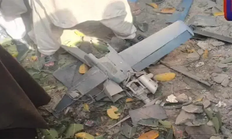 This file photo shows a drone, ostensibly sent by Afghan forces, in Swabi. &mdash; Dawn/File