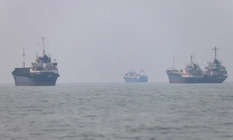 Vessels in the Strait of Hormuz near the beach of Bandar Abbas, Iran, June 30, 2026. &mdash;Reuters