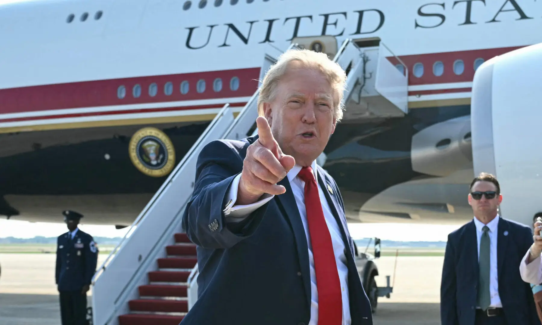 US President Donald Trump speaks to the press before he boards Air Force One for his first flight aboard the Boeing 747-8 that Qatar gifted the United States to use for executive travel, at Joint Base Andrews, in Maryland on July 1, 2026. — Reuters US President Donald Trump speaks to the press before he boards Air Force One for his first flight aboard the Boeing 747-8 that Qatar gifted the United States to use for executive travel, at Joint Base Andrews, in Maryland on July 1, 2026. — Reuters