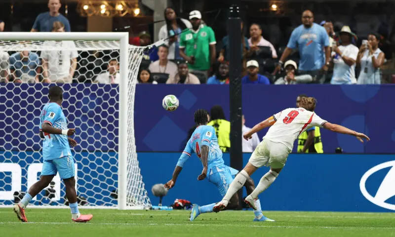 England's Harry Kane (R) scores the winner during the 2026 FIFA World Cup round-of-32 match against DR Congo at the Atlanta Stadium in Atlanta, Georgia on July 1, 2026.--Reuters England's Harry Kane (R) scores the winner during the 2026 FIFA World Cup round-of-32 match against DR Congo at the Atlanta Stadium in Atlanta, Georgia on July 1, 2026.--Reuters