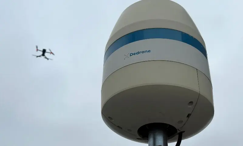 A drone flies past a radio frequency sensor from Dedrone in Kassel, Germany, December 4, 2025. — Reuters A drone flies past a radio frequency sensor from Dedrone in Kassel, Germany, December 4, 2025. — Reuters