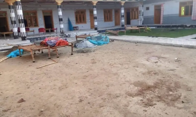 This photo shows a house on Thursday morning after it was targeted in a suspected drone attack on Wednesday night in Khyber Pakhtunkhwa's Bajaur district. — Photo by author This photo shows a house on Thursday morning after it was targeted in a suspected drone attack on Wednesday night in Khyber Pakhtunkhwa's Bajaur district. — Photo by author