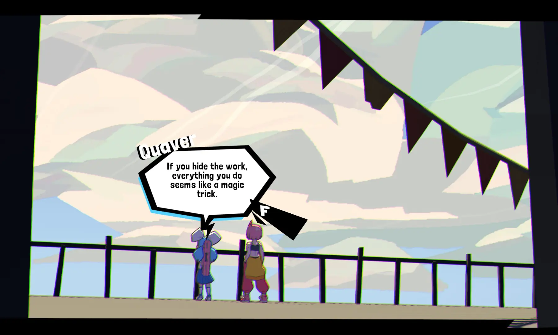 Quaver gets deep. &mdash; screengrab via author