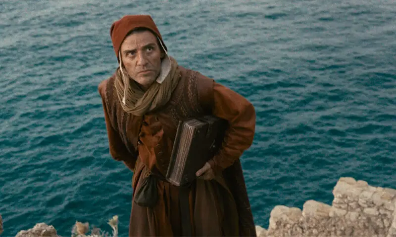 Oscar Isaac in director Julian Schnabel’s In the Hand of Dante | Netflix Oscar Isaac in director Julian Schnabel’s In the Hand of Dante | Netflix