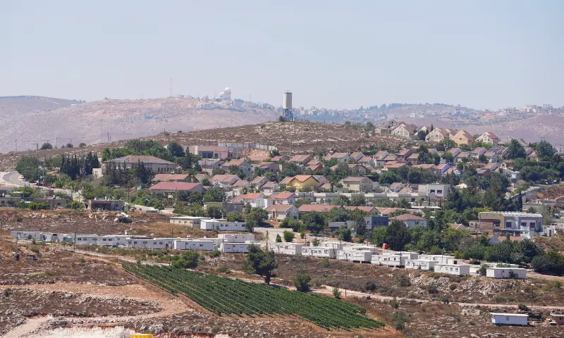 Jewish settlement of Shilo in the Israeli-occupied West Bank as seen from the Palestinian village of Jalud on July 2, 2026. — Jewish settlement of Shilo in the Israeli-occupied West Bank as seen from the Palestinian village of Jalud on July 2, 2026. —