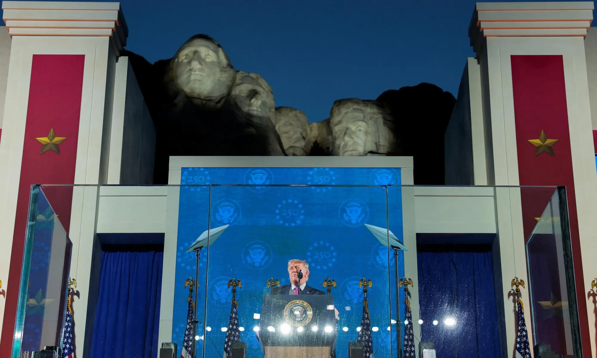 US President Donald Trump delivers a speech during a celebration for the 250th anniversary of US independence, at Mount Rushmore in Keystone, South Dakota on July 3, 2026. — Reuters US President Donald Trump delivers a speech during a celebration for the 250th anniversary of US independence, at Mount Rushmore in Keystone, South Dakota on July 3, 2026. — Reuters