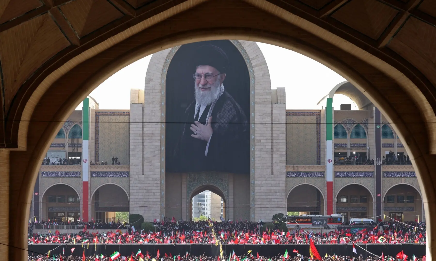 Mourners gather at the Grand Mosalla to pay their final respects to Iran’s slain supreme leader Ayatollah Ali Khamenei at the start of his funeral ceremonies in Tehran on July 4, 2026. — AFP