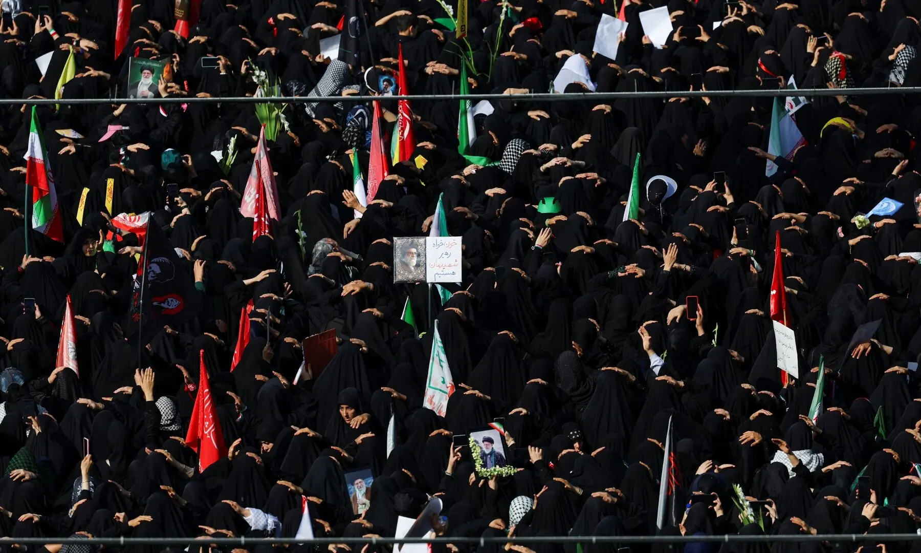 People attend a public farewell ceremony to pay their respects to assassinated Supreme Leader Ayatollah Ali Khamenei at the Imam Khomeini Grand Mosalla, in Tehran, Iran July 4, 2026. — Reuters