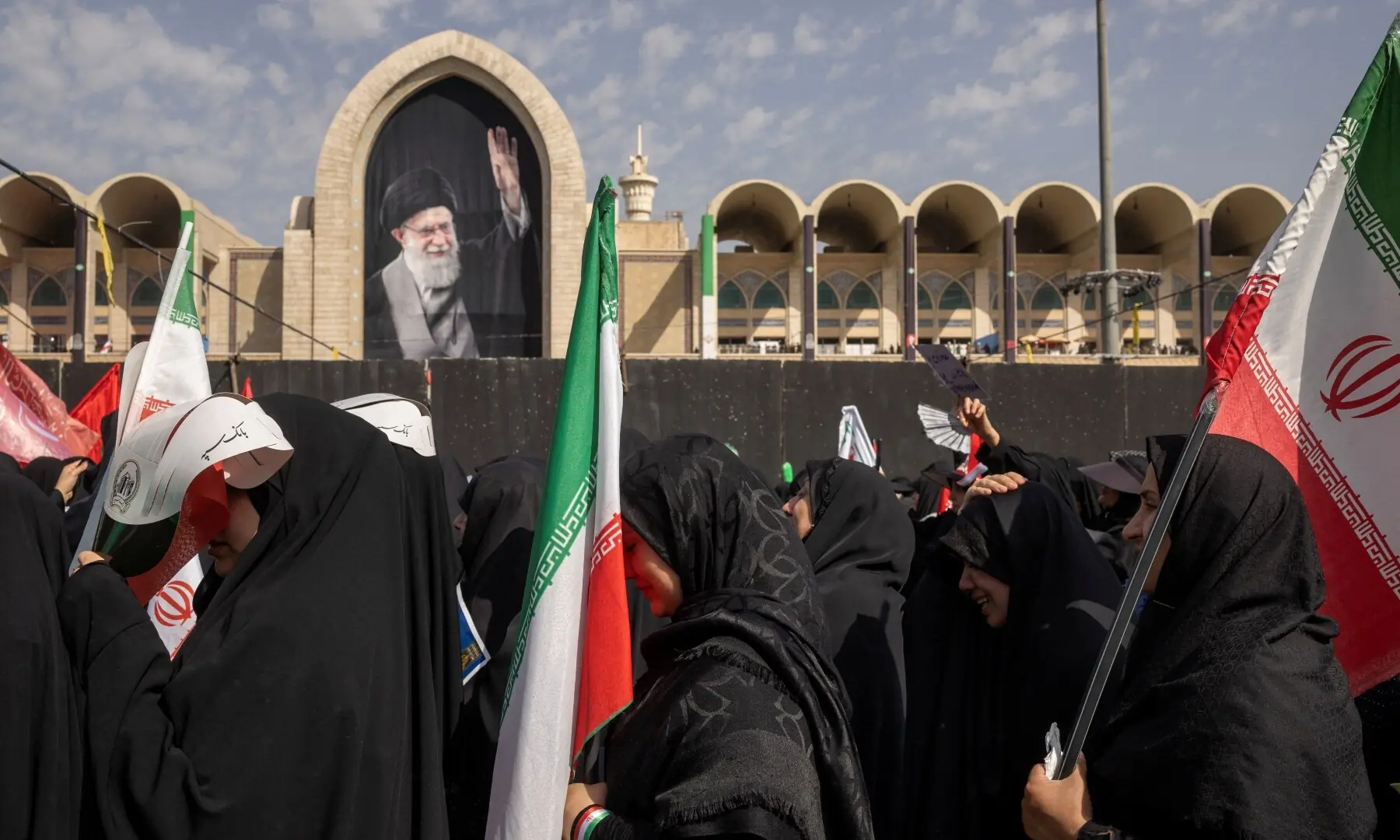Mourners react during a public farewell ceremony to pay their respects to late Supreme Leader Ayatollah Ali Khamenei, who was killed on February 28 in Israeli and US airstrikes, at the Imam Khomeini Grand Mosalla, in Tehran, Iran on July 4, 2026. - Reuters