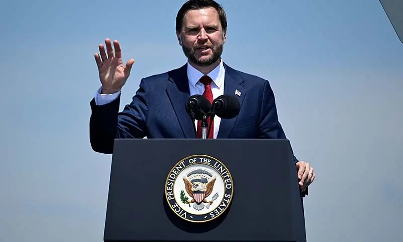 US Vice President JD Vance delivers remarks aboard the USS Kearsarge in New York Harbour on July 04, 2026. — AFP US Vice President JD Vance delivers remarks aboard the USS Kearsarge in New York Harbour on July 04, 2026. — AFP